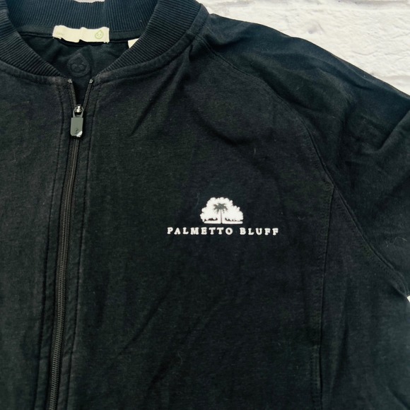 Tasc Lightweight Zip Up Jacket Womens Small Black Palmetto Bluff Logo - Picture 7 of 10